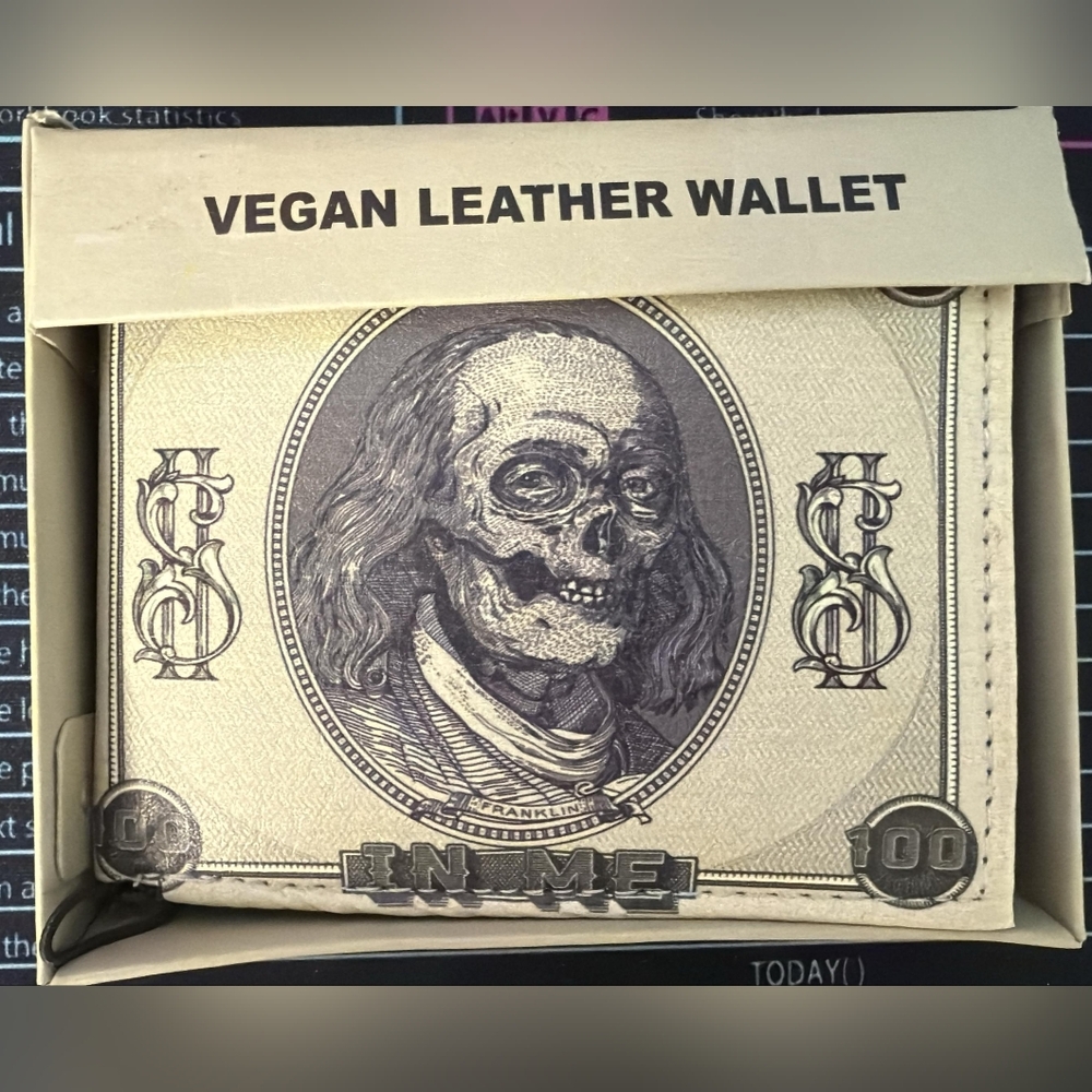 Vegan Leather Skull Wallet